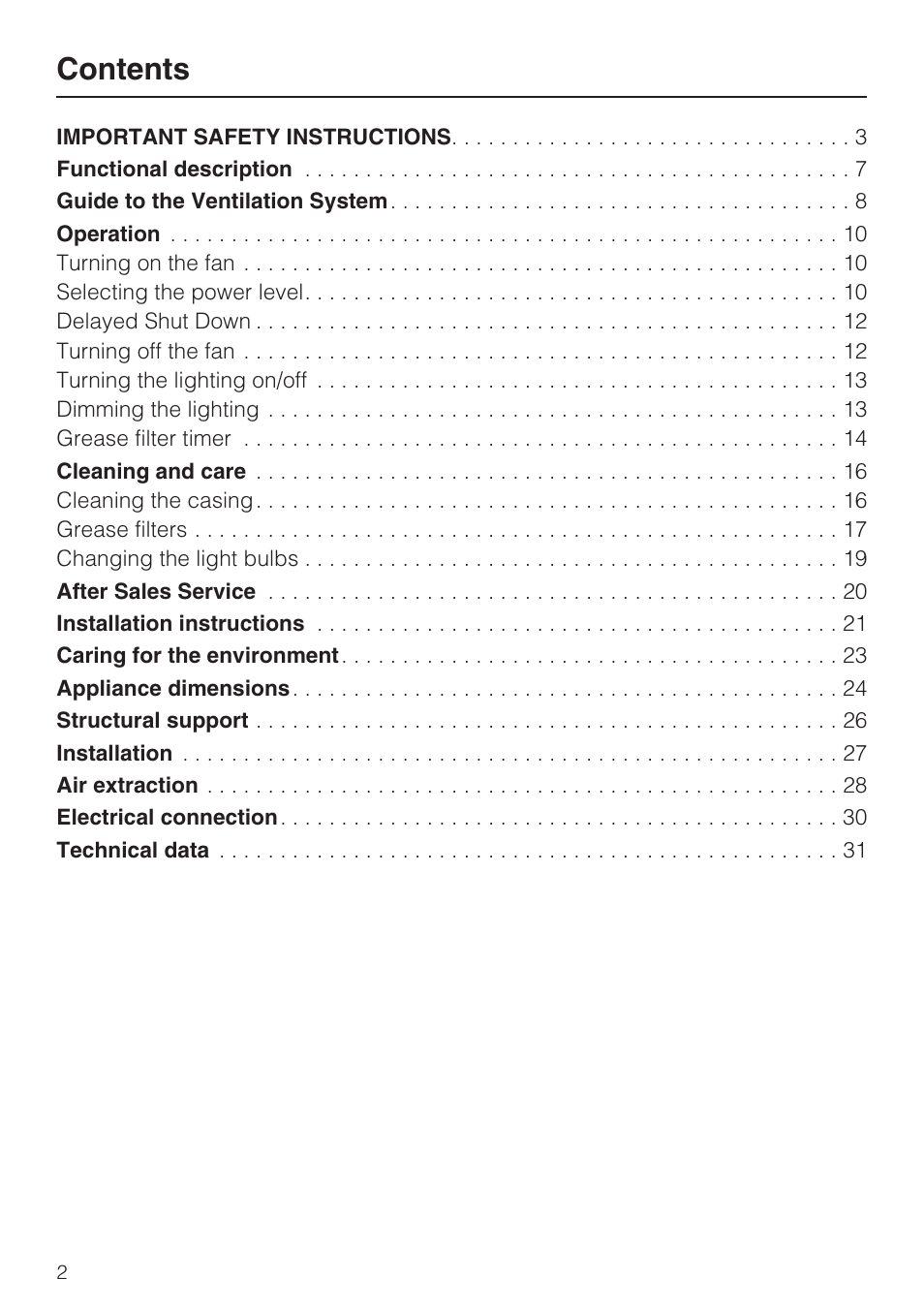 Miele DA5341D User Manual | Page 2 / 32