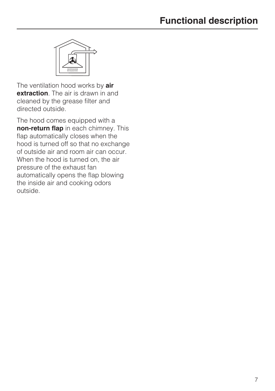 Functional description 7, Functional description | Miele DA5341D User Manual | Page 7 / 32