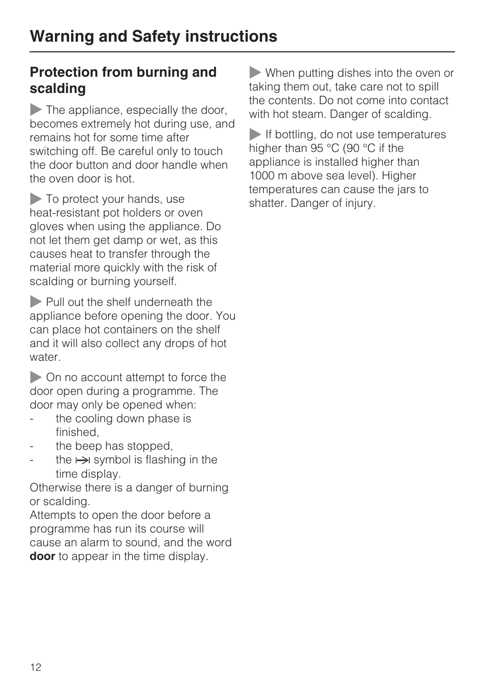 Warning and safety instructions | Miele DG 4164  EN User Manual | Page 12 / 60