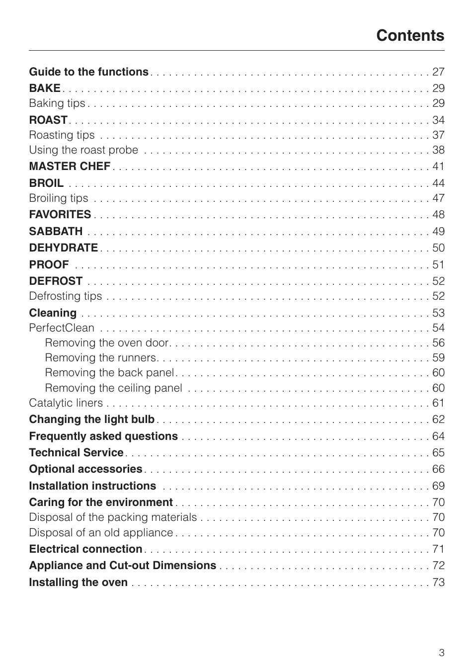 Miele H4680B User Manual | Page 3 / 76