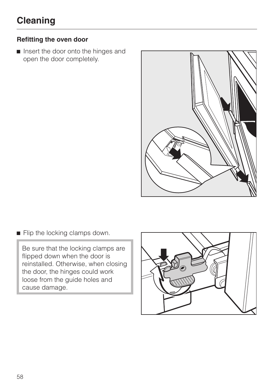 Cleaning | Miele H4680B User Manual | Page 58 / 76