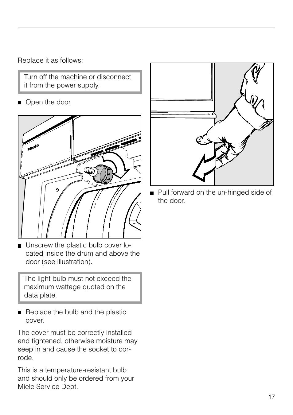 Problem solving guide | Miele T1526 User Manual | Page 17 / 28