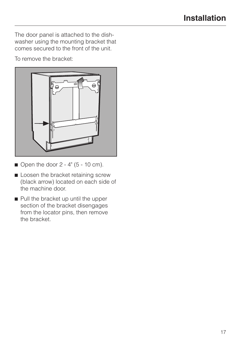 Installation | Miele 05 620 661 User Manual | Page 17 / 36