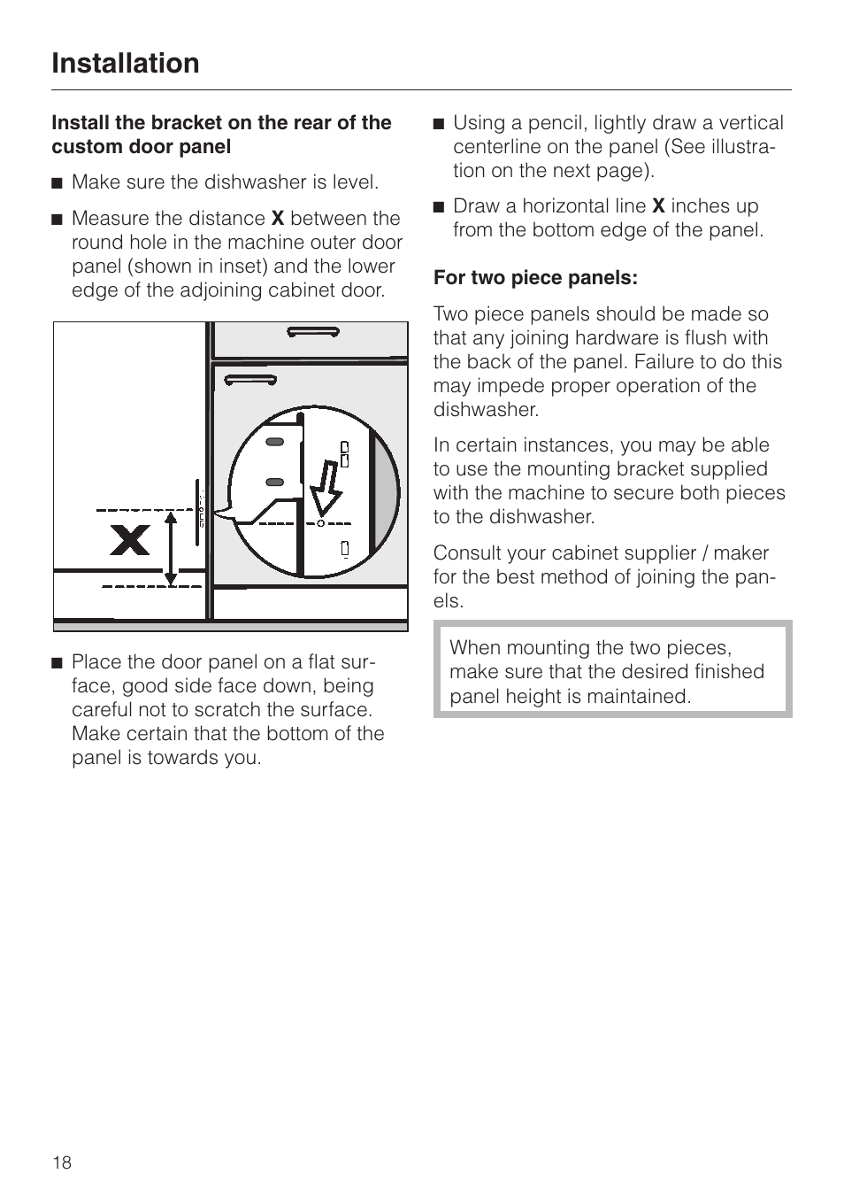 Installation | Miele 05 620 661 User Manual | Page 18 / 36