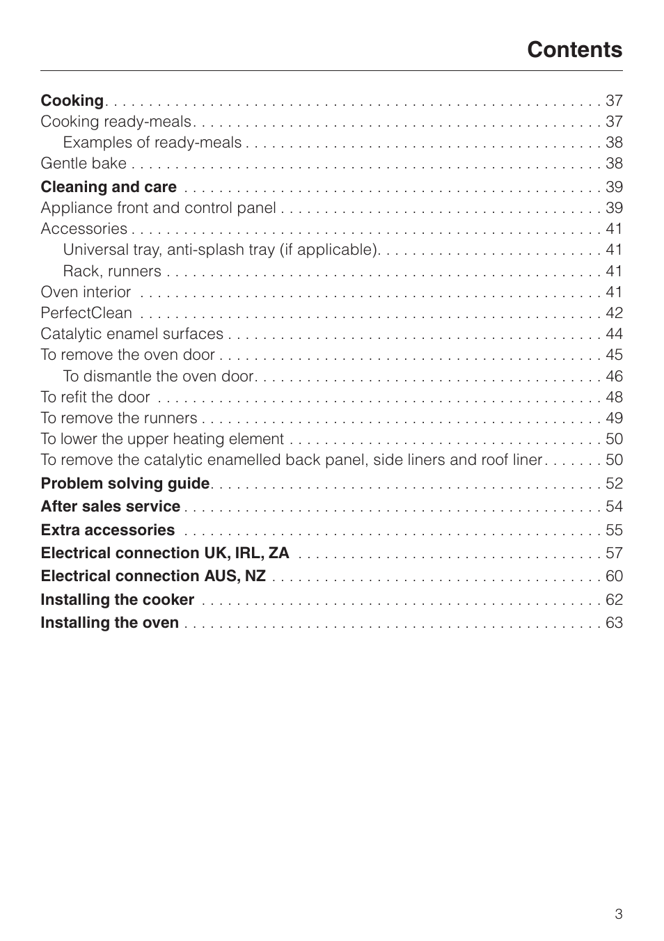 Miele H4200 User Manual | Page 3 / 64