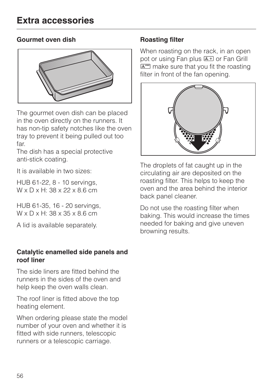 Extra accessories | Miele H4200 User Manual | Page 56 / 64