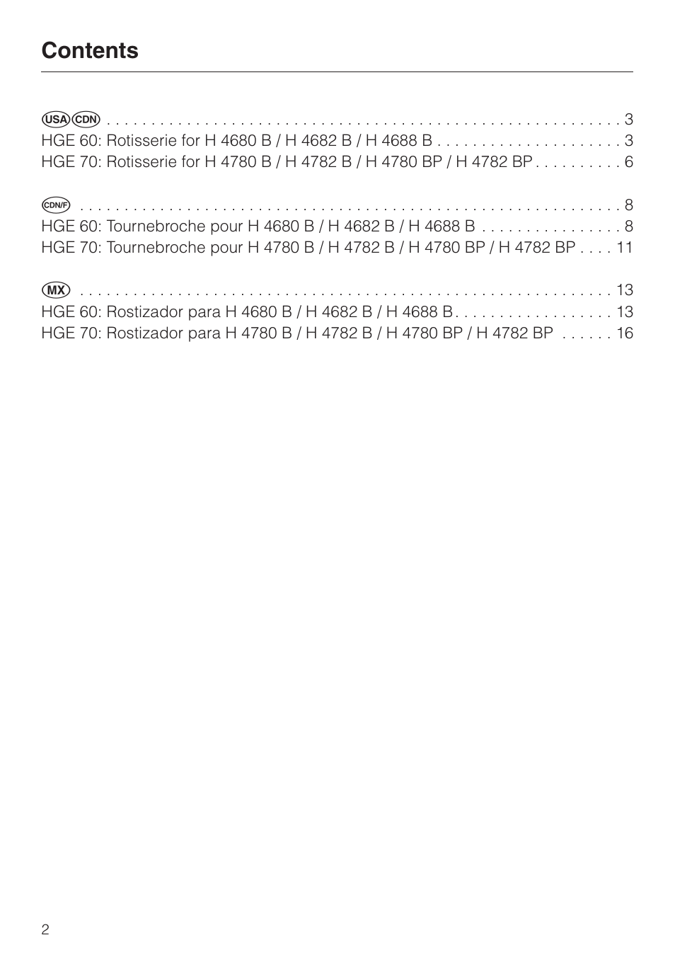 Miele HGE 60 User Manual | Page 2 / 20