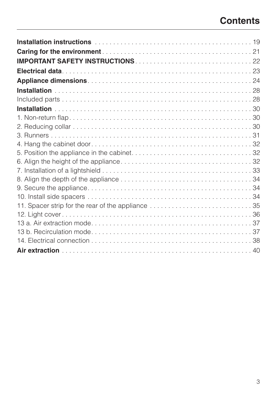 Miele DA329-1I User Manual | Page 3 / 44