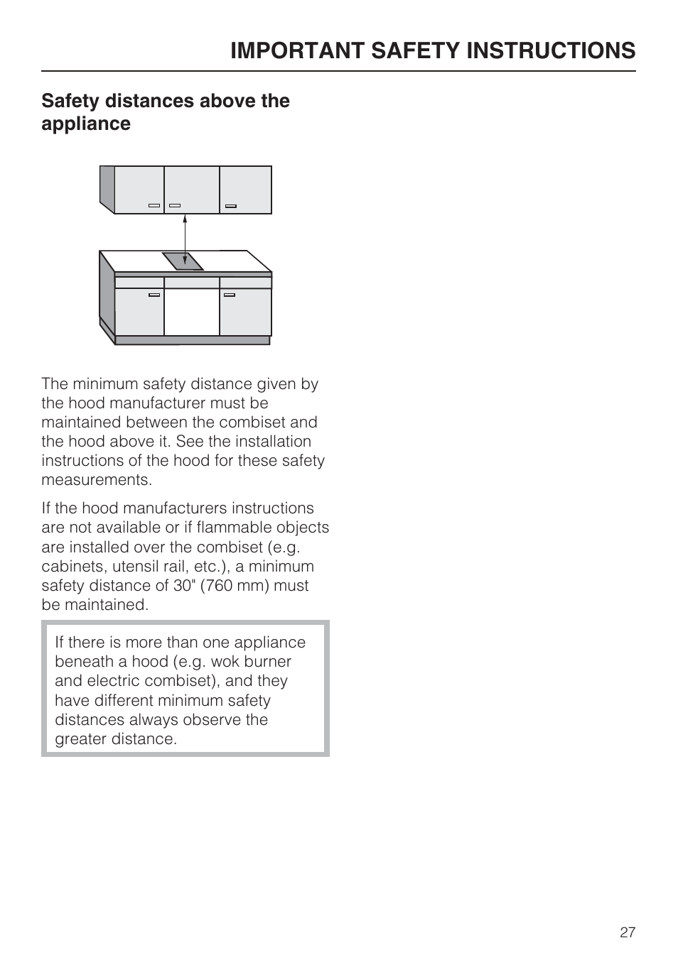 Important safety instructions | Miele GAS COMBISET CS 1011 User Manual | Page 27 / 48