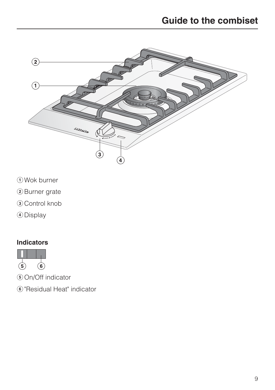 Guide to the combiset 9, Guide to the combiset | Miele GAS COMBISET CS 1011 User Manual | Page 9 / 48