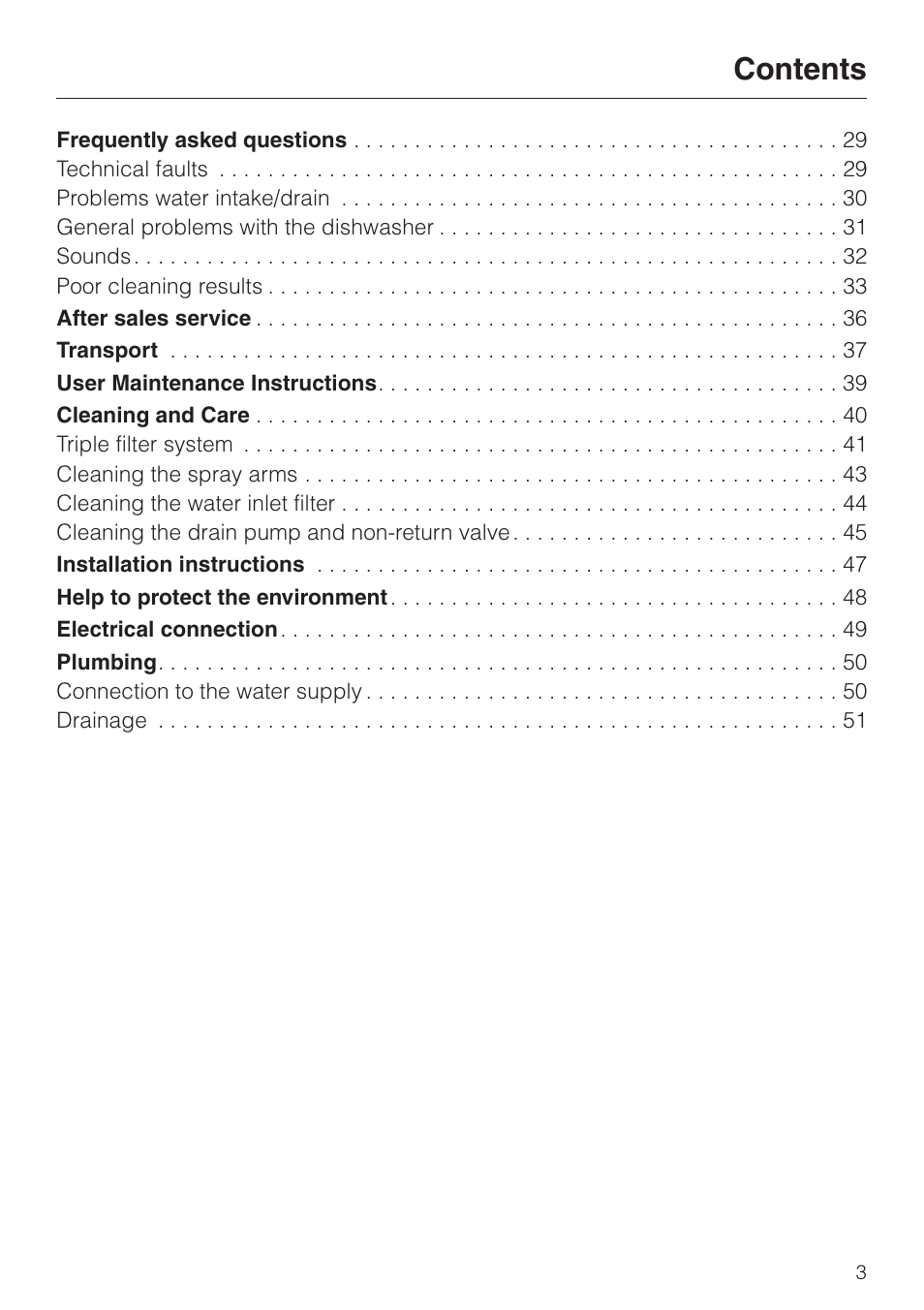 Miele G 1150 User Manual | Page 3 / 52