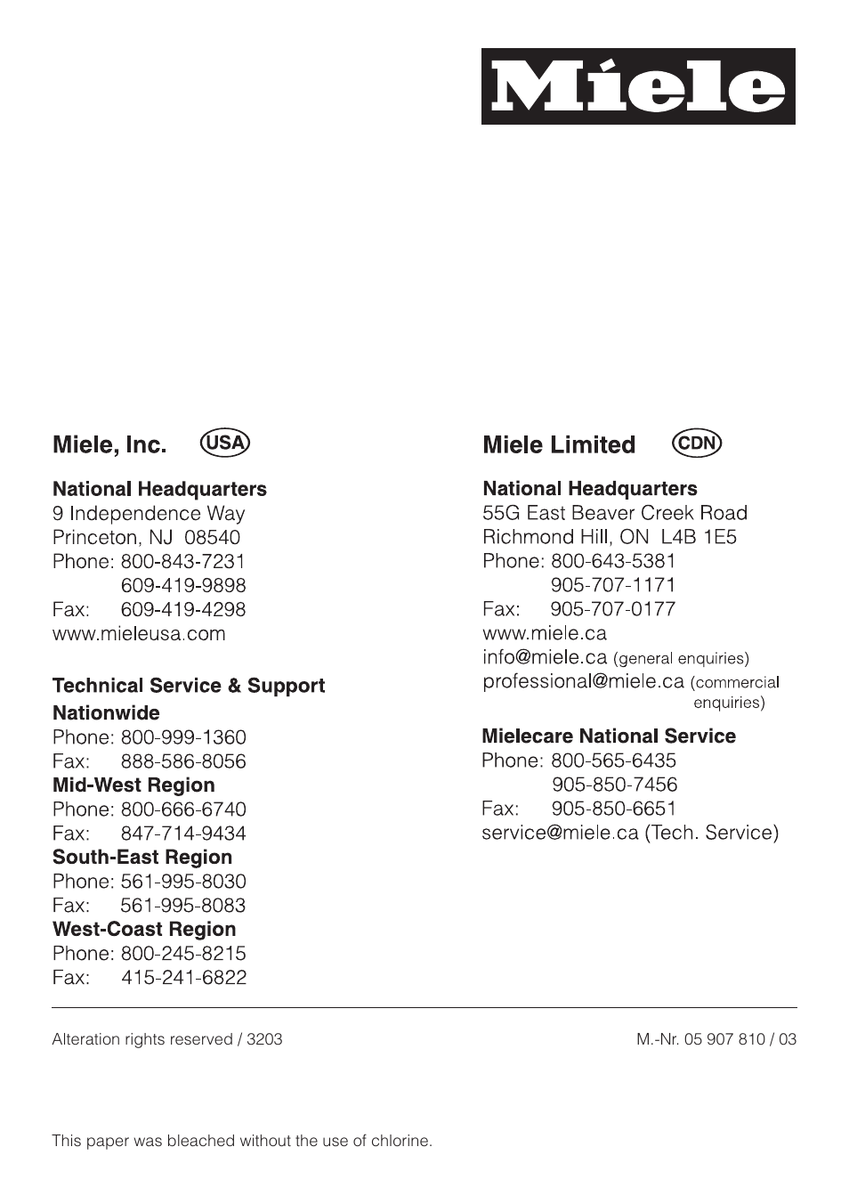 Miele DA 250 User Manual | Page 32 / 32