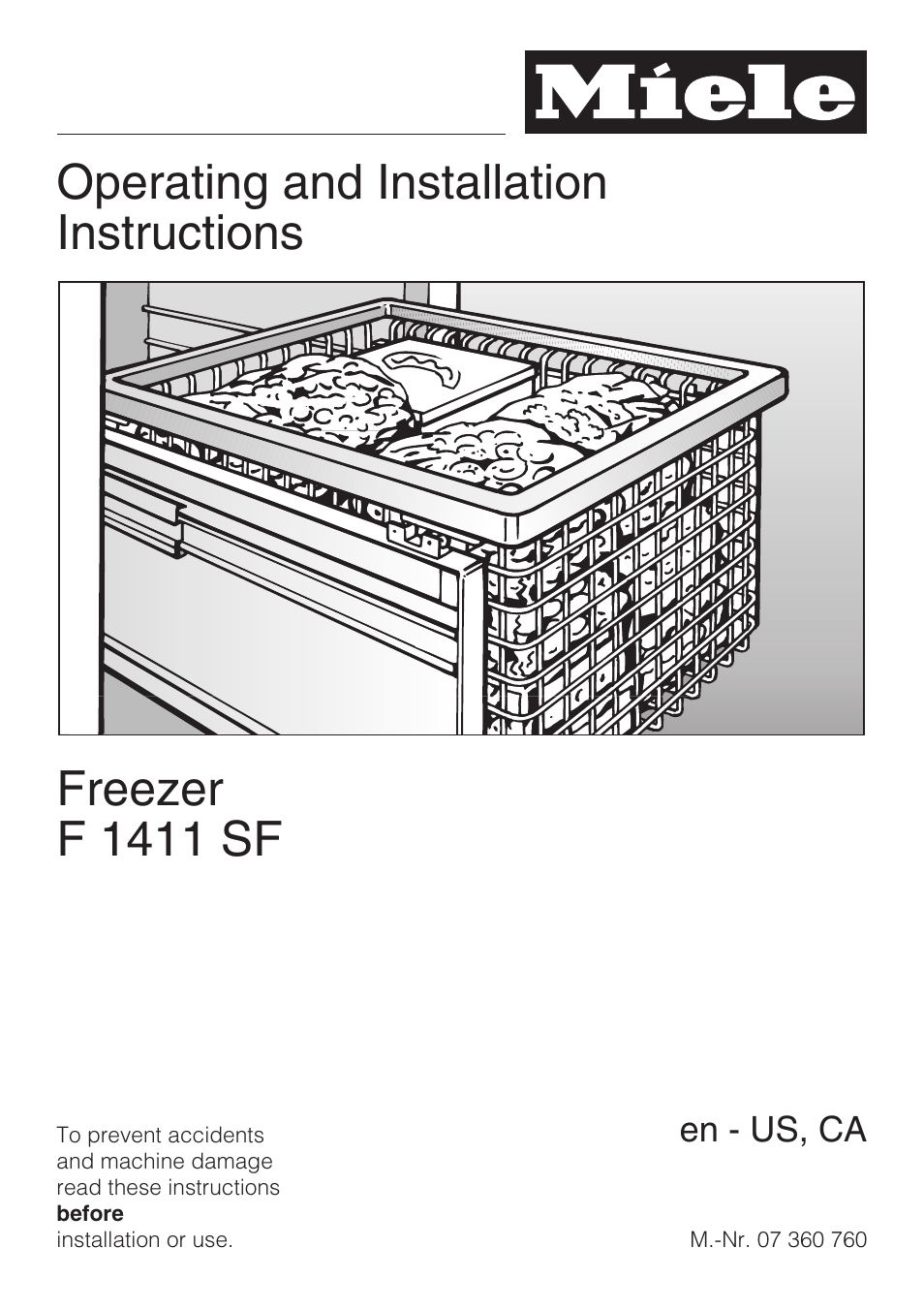 Miele F1411SF User Manual | 72 pages