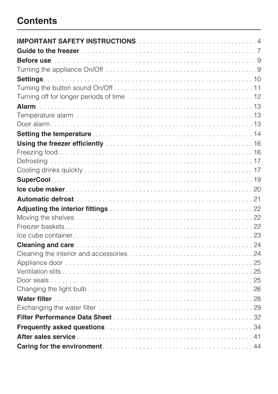 Miele F1411SF User Manual | Page 2 / 72