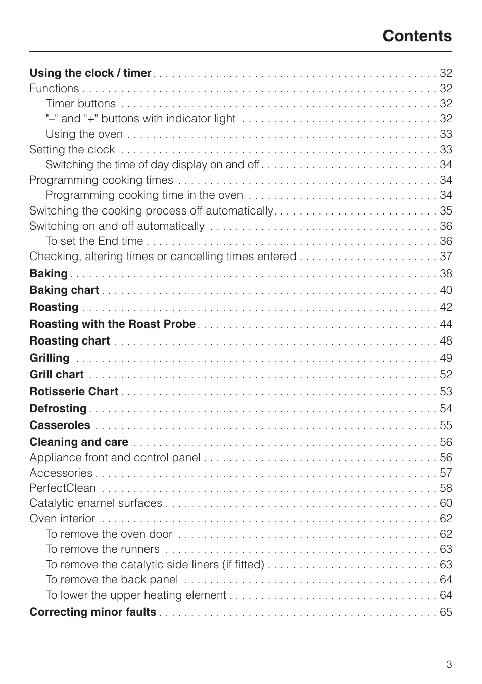 Miele H 387-1 B KAT User Manual | Page 3 / 76
