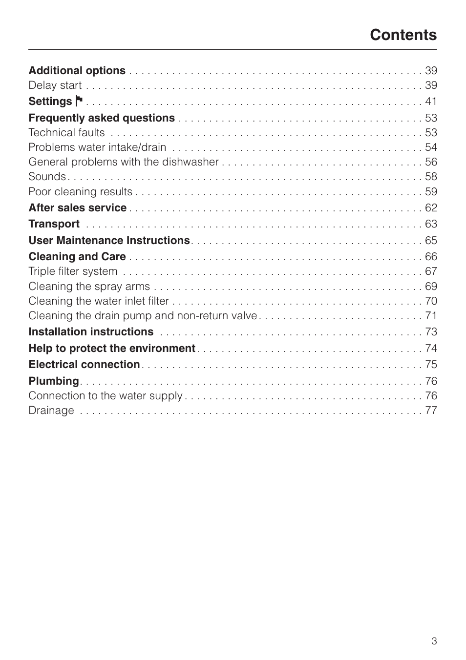 Miele LaPerla G 2830 SCi User Manual | Page 3 / 80