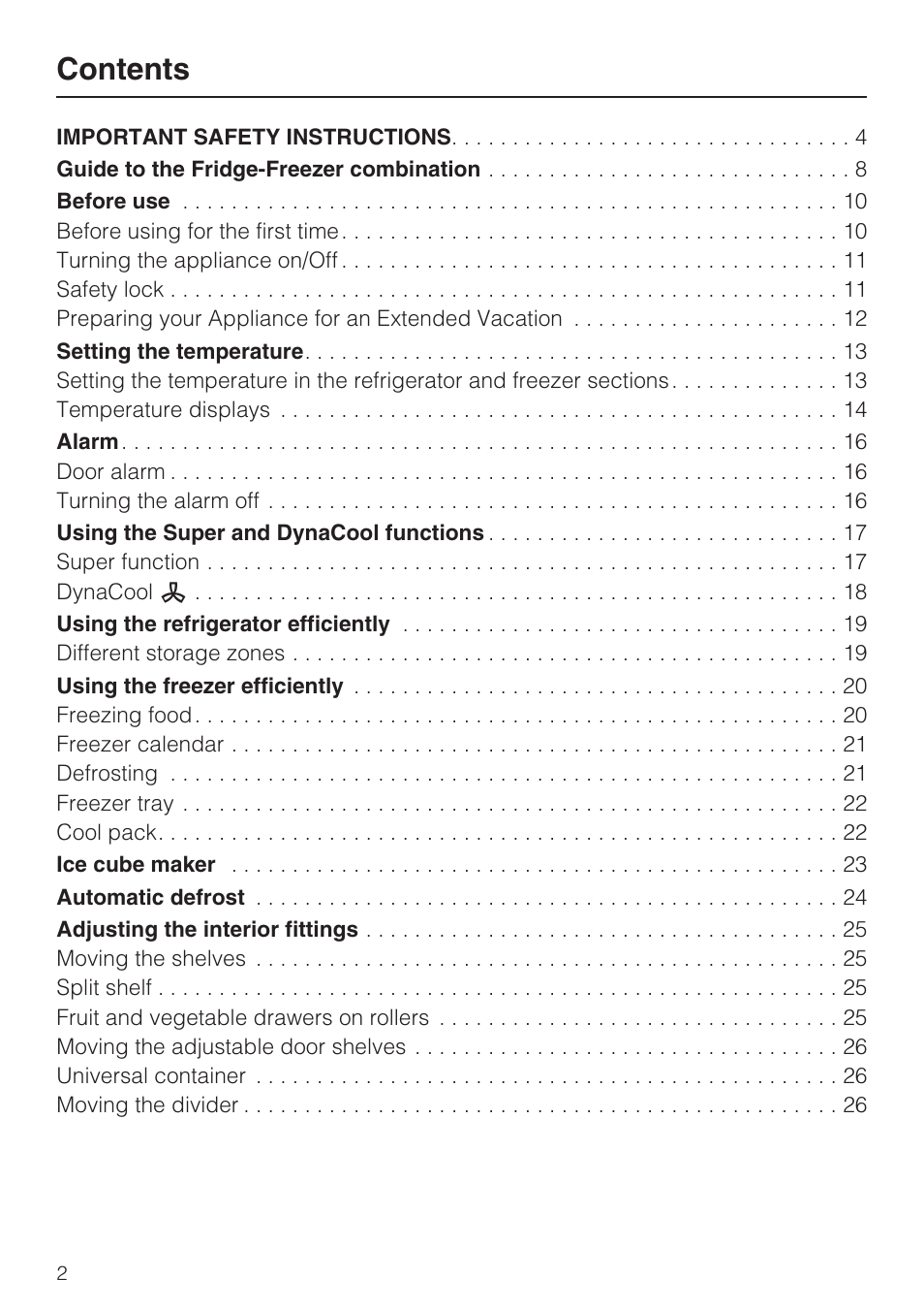 Miele KFN 9755 iDE EN User Manual | Page 2 / 60