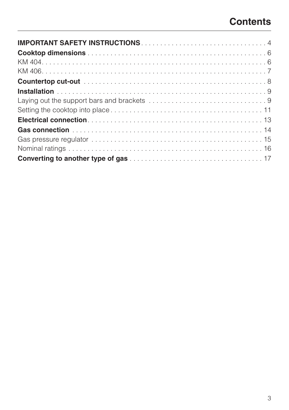 Miele KM 406 User Manual | Page 3 / 20
