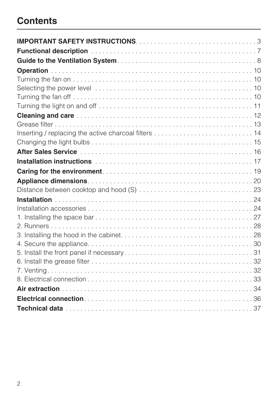 Miele DA 3180 EN User Manual | Page 2 / 40