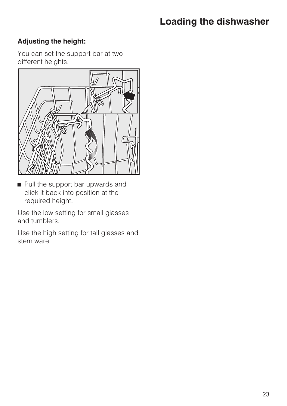 Loading the dishwasher | Miele G 5515 User Manual | Page 23 / 68