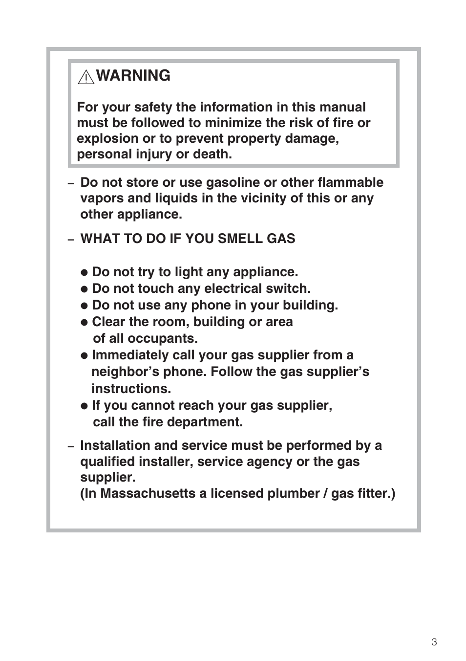 Warning | Miele T 9822 User Manual | Page 3 / 28