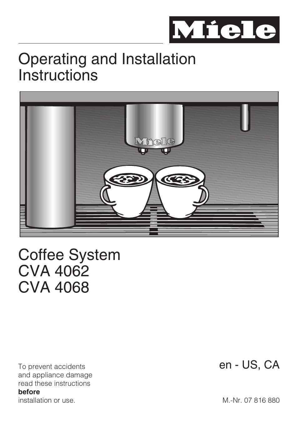 Miele CVA 4068 User Manual | 72 pages