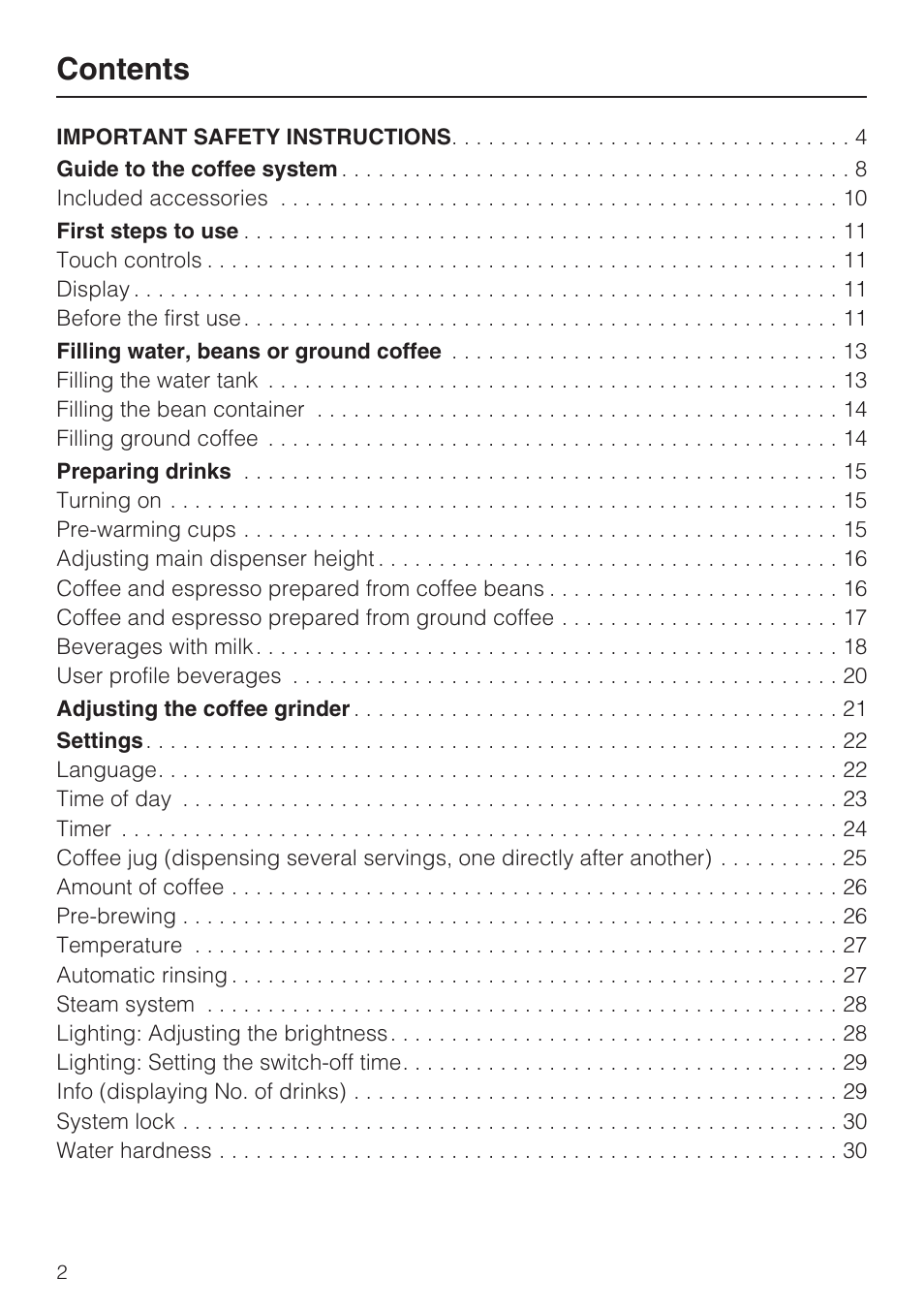 Miele CVA 4068 User Manual | Page 2 / 72