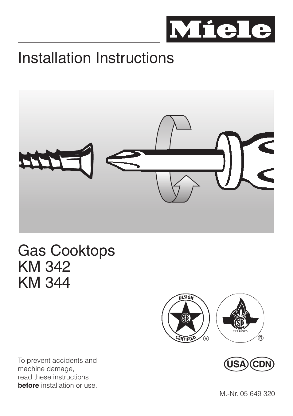 Miele KM 344 User Manual | 24 pages