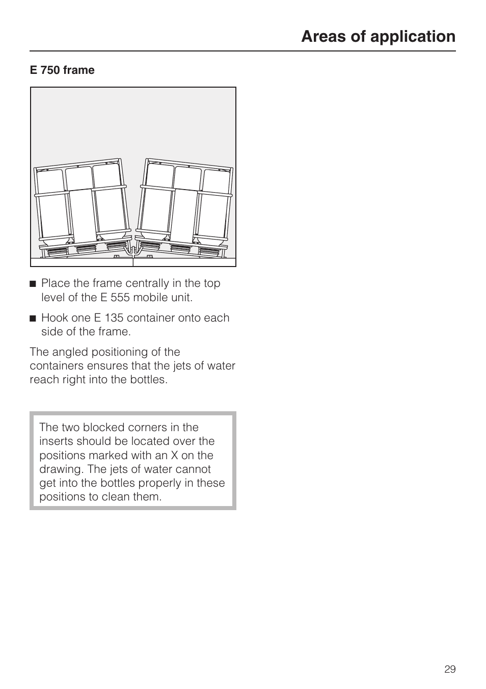 Areas of application | Miele G 7823 User Manual | Page 29 / 68