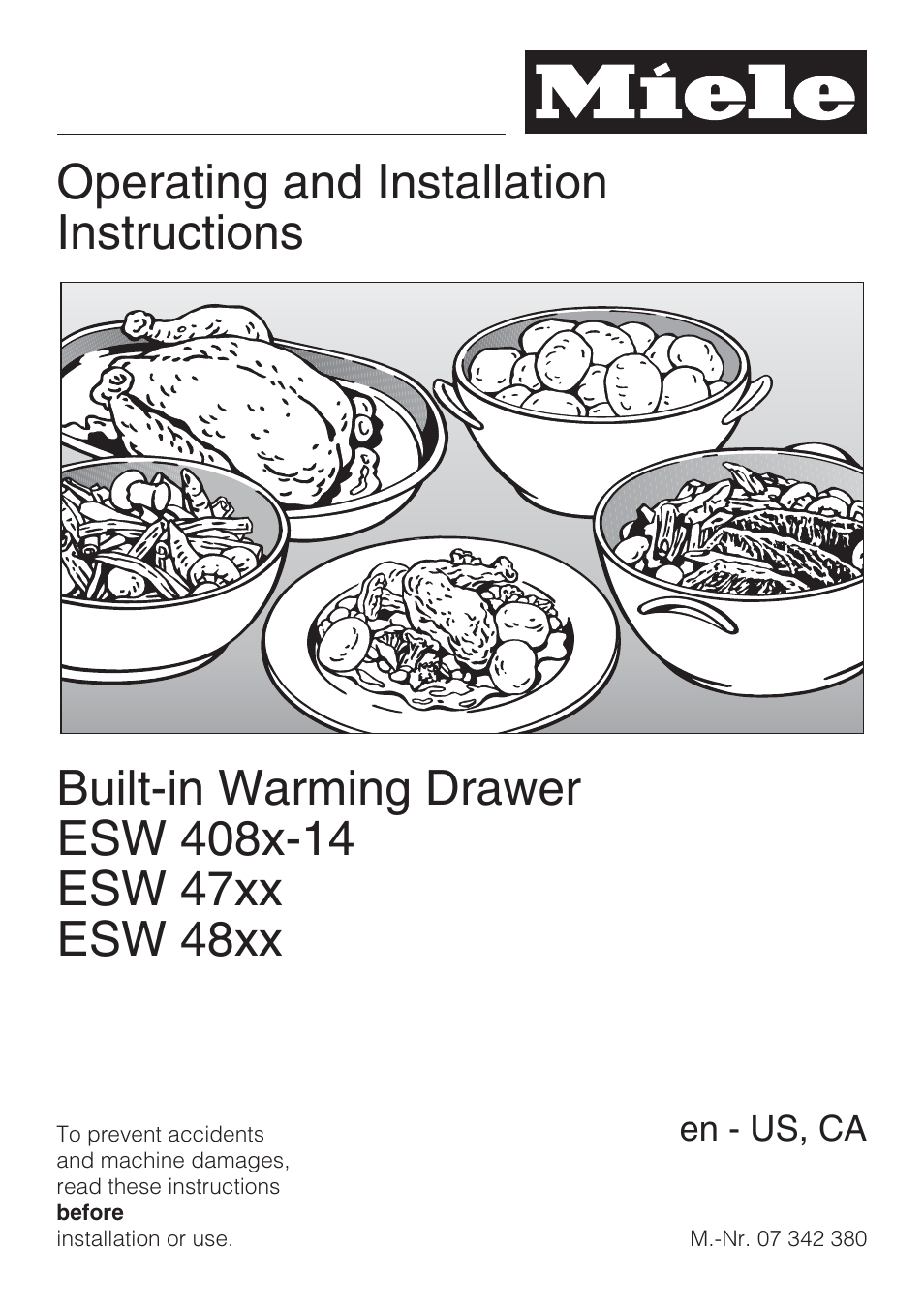 Miele ESW 408X-14 User Manual | 44 pages