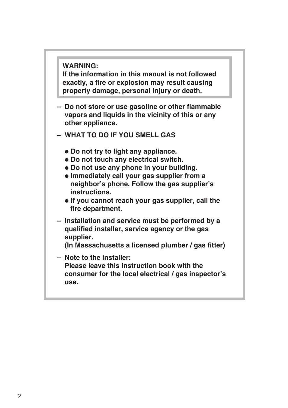 Miele GAS COMBISET CS 1012 User Manual | Page 2 / 44