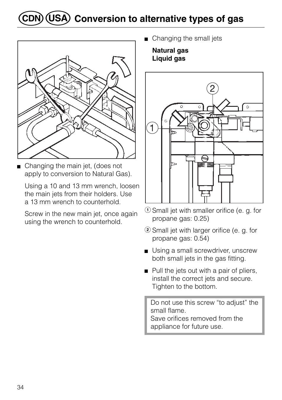 Miele GAS KM 81-2 User Manual | Page 34 / 44