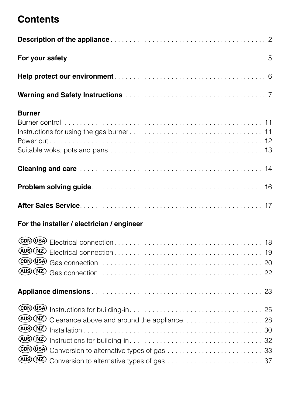 Miele GAS KM 81-2 User Manual | Page 4 / 44