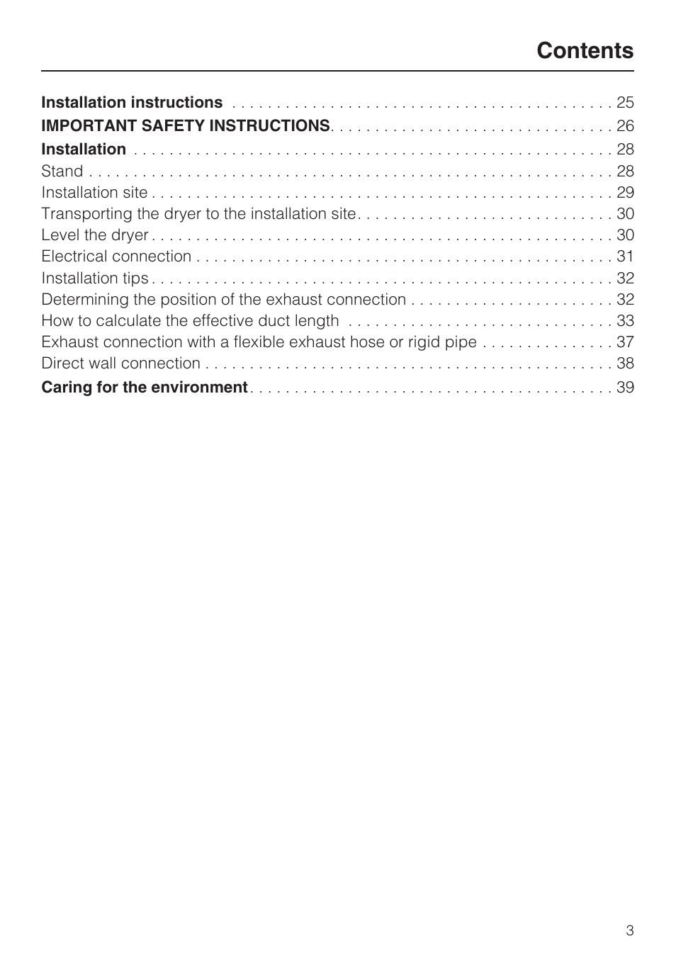 Miele TOUCHTRONIC T 9802 User Manual | Page 3 / 44