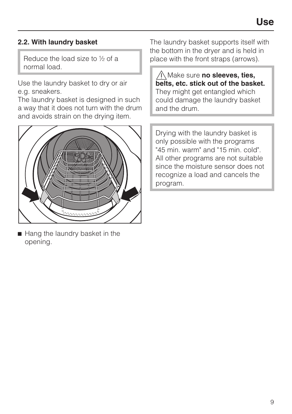 Miele TOUCHTRONIC T 9802 User Manual | Page 9 / 44