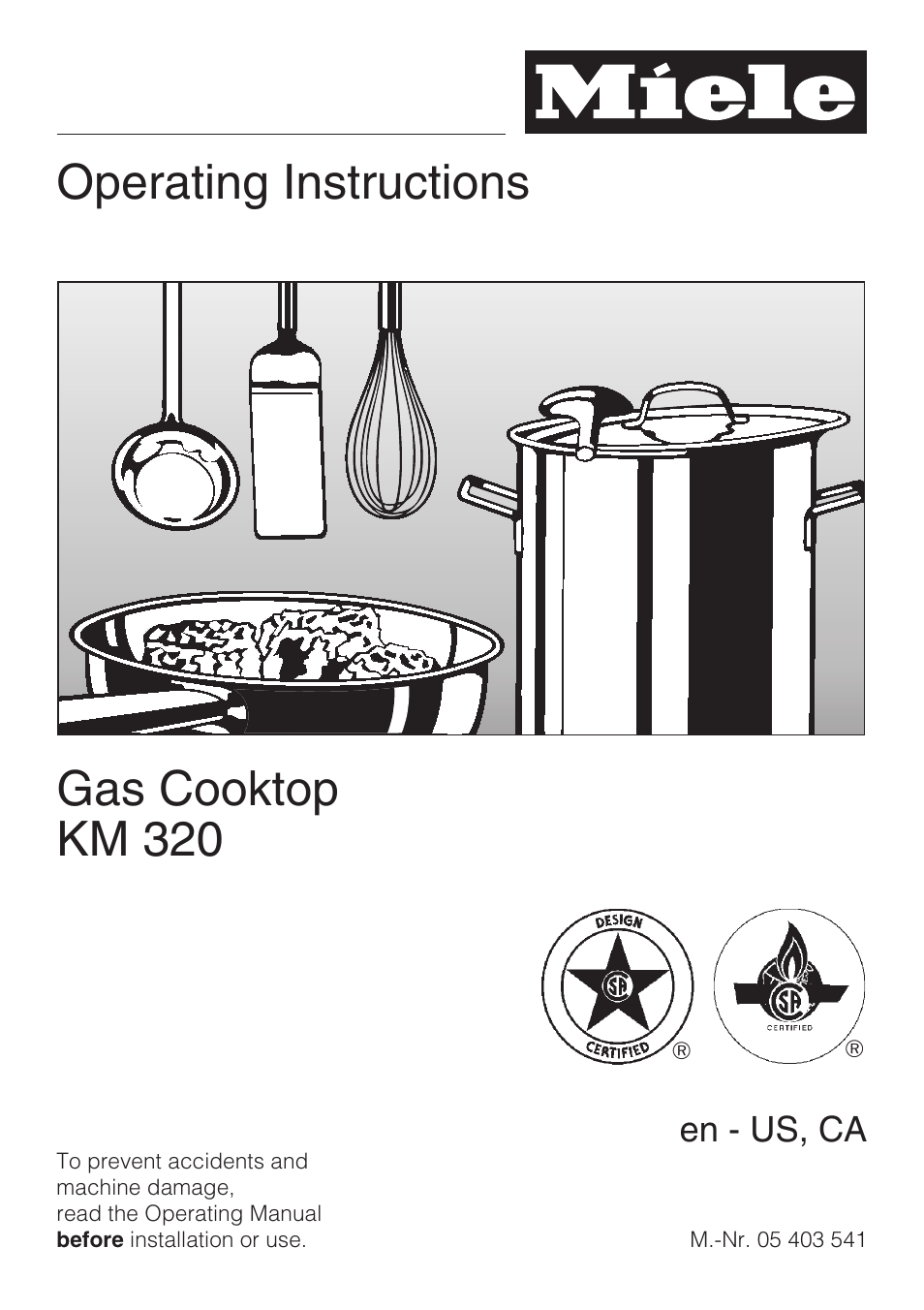 Miele KM 320 User Manual | 20 pages