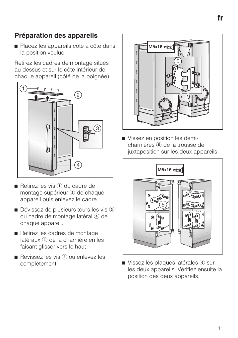 Préparation des appareils 11, Préparation des appareils | Miele 07 343 771 User Manual | Page 11 / 24