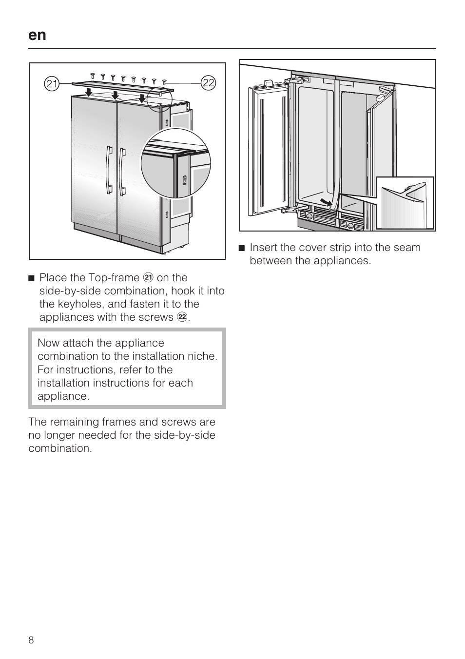 Miele 07 343 771 User Manual | Page 8 / 24