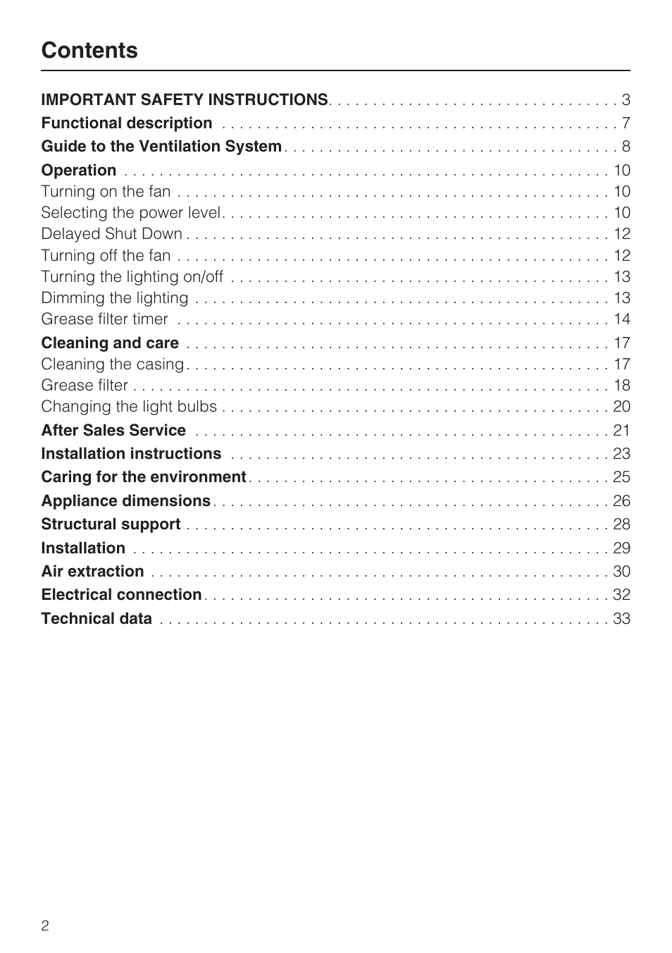 Miele DA 5100 D User Manual | Page 2 / 36