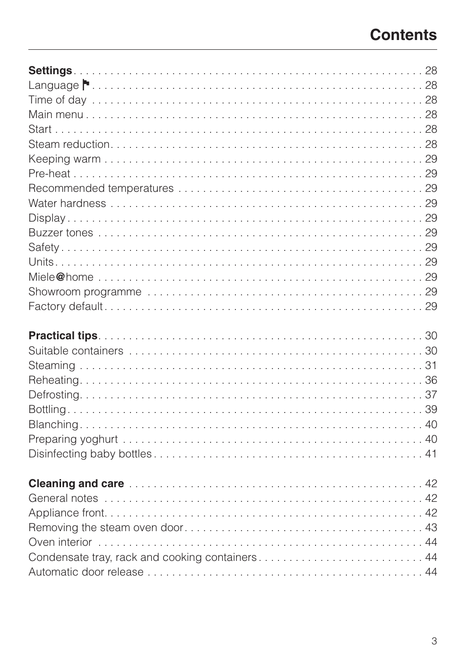 Miele DG4080 User Manual | Page 3 / 60