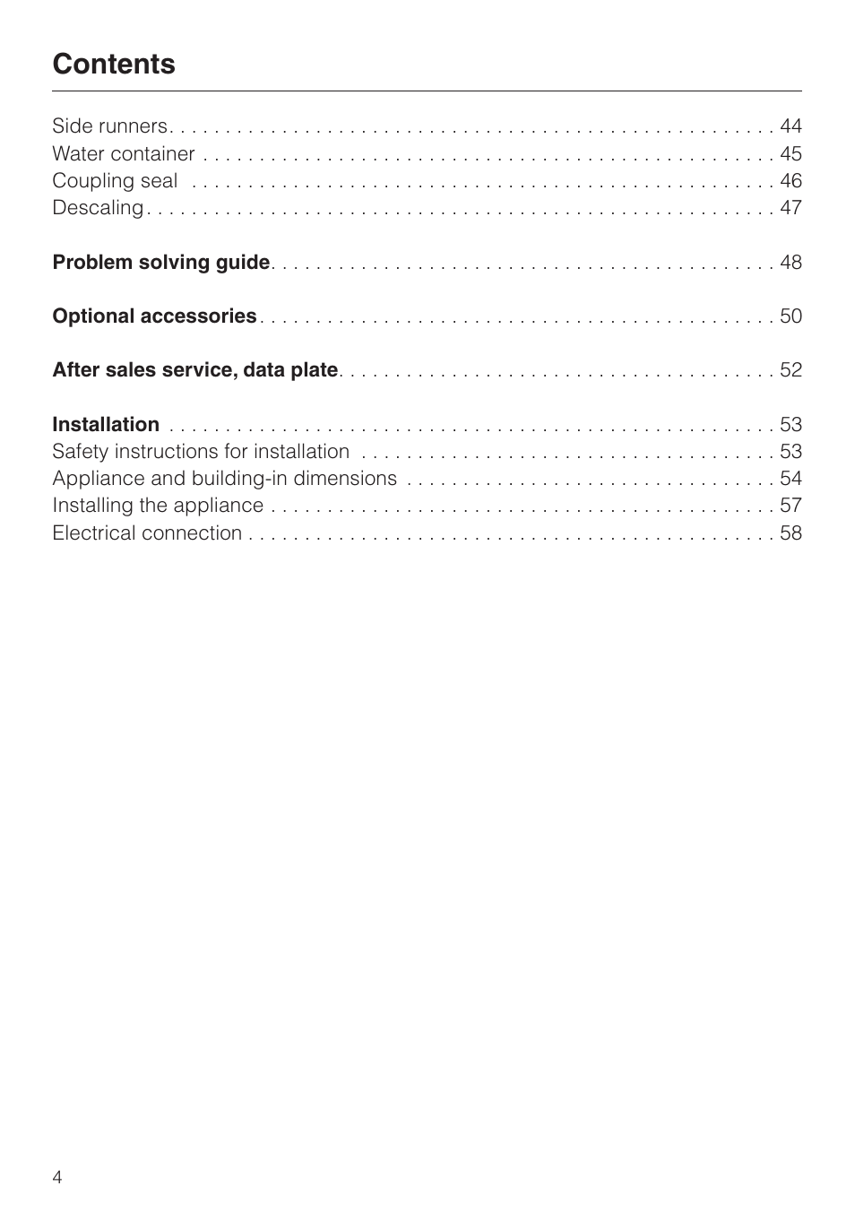 Miele DG4080 User Manual | Page 4 / 60