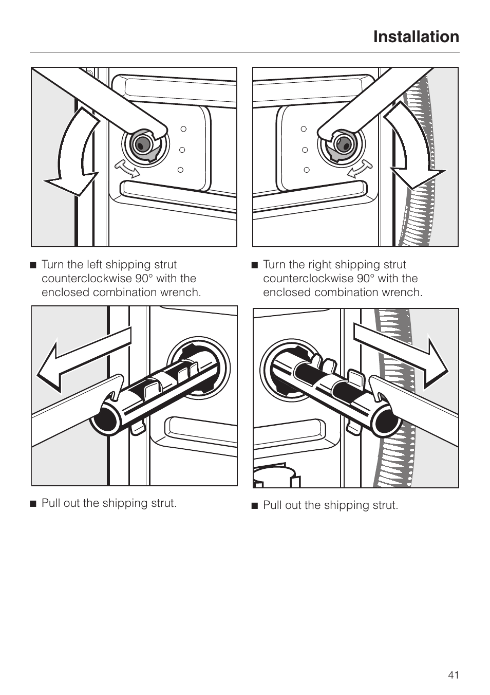 Installation | Miele W1213 User Manual | Page 45 / 56