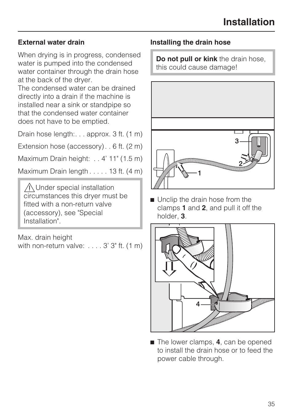 Installation | Miele T 8019 C User Manual | Page 39 / 44