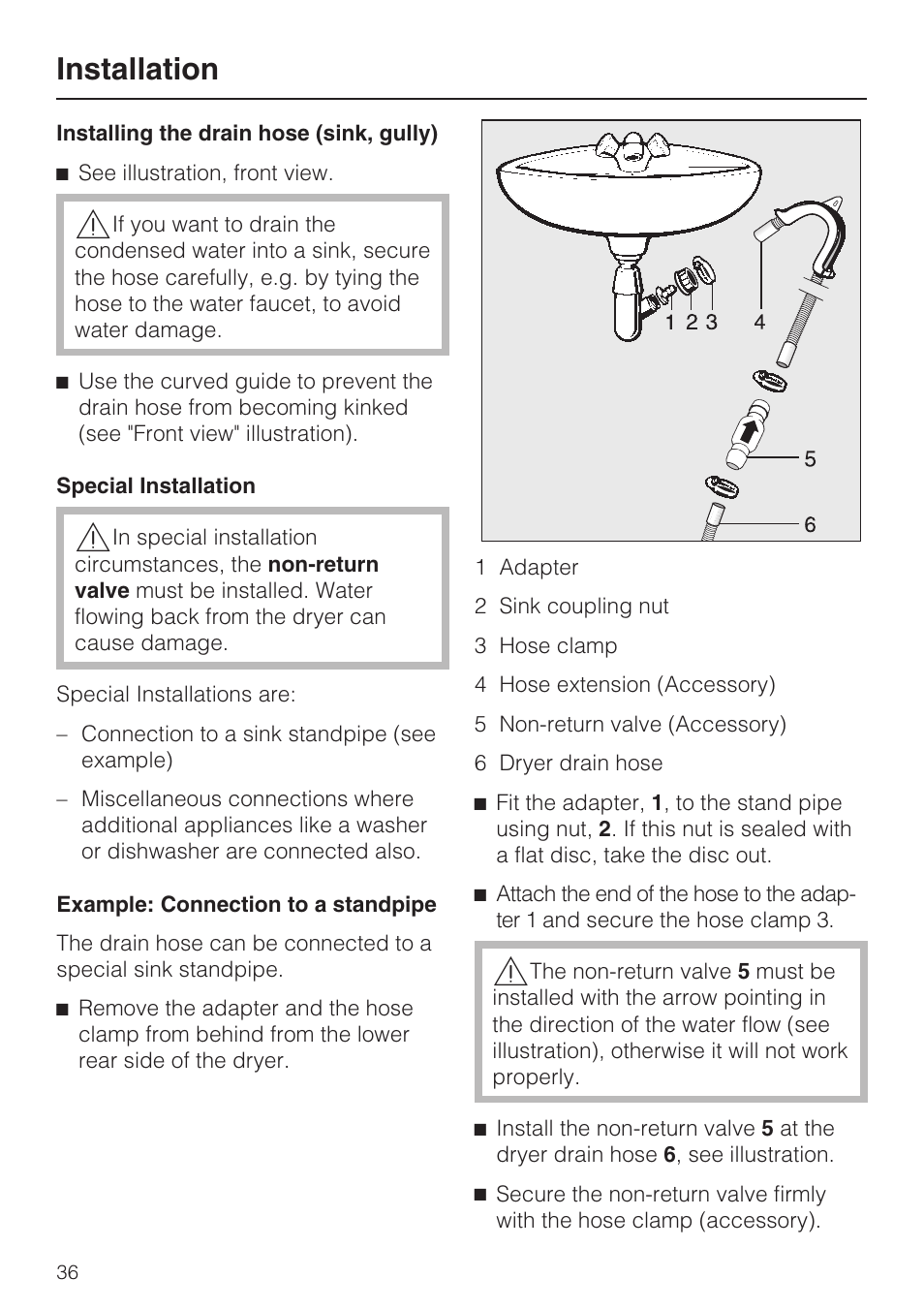 Installation | Miele T 8019 C User Manual | Page 40 / 44