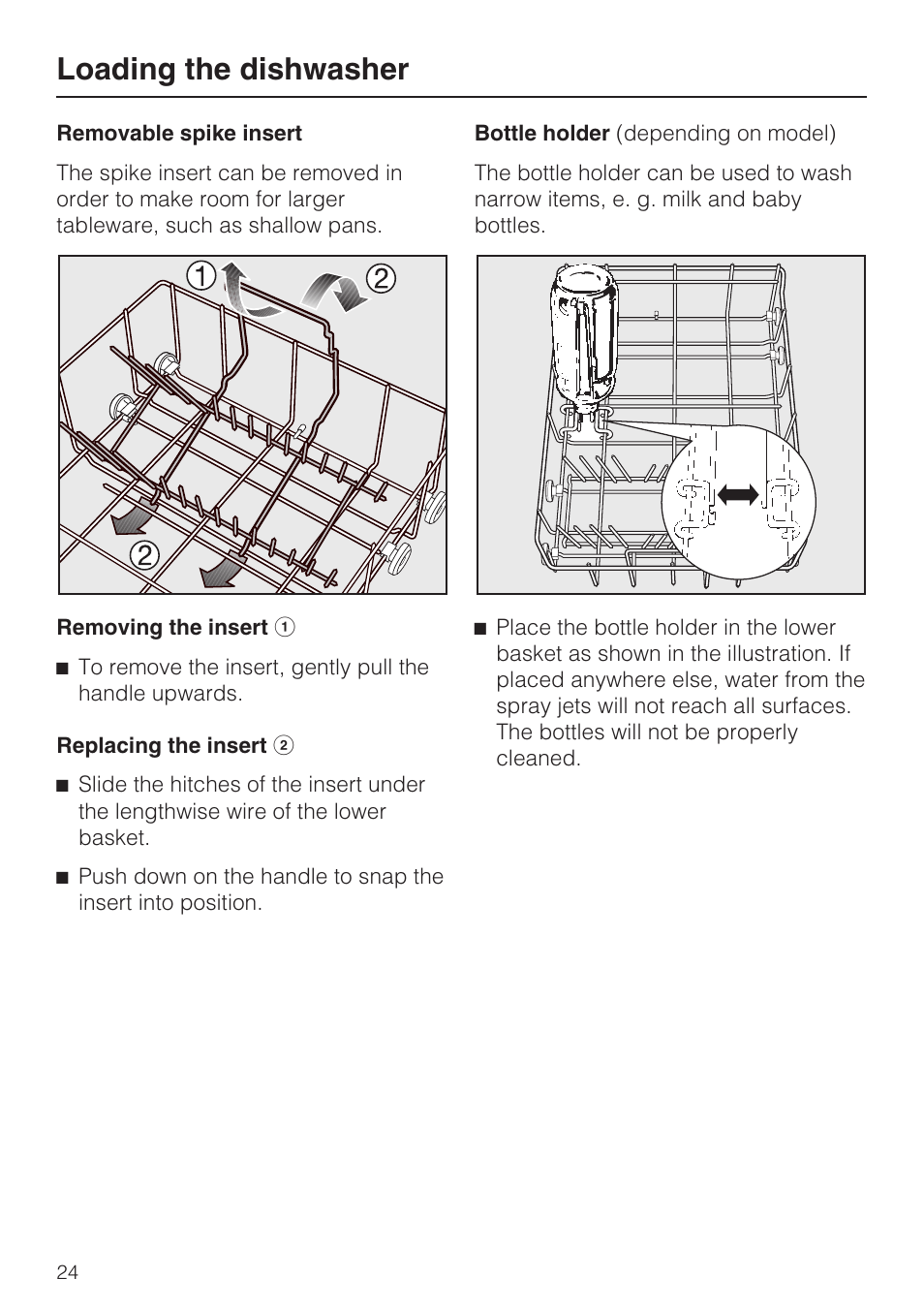 Loading the dishwasher | Miele G 4570 User Manual | Page 24 / 60