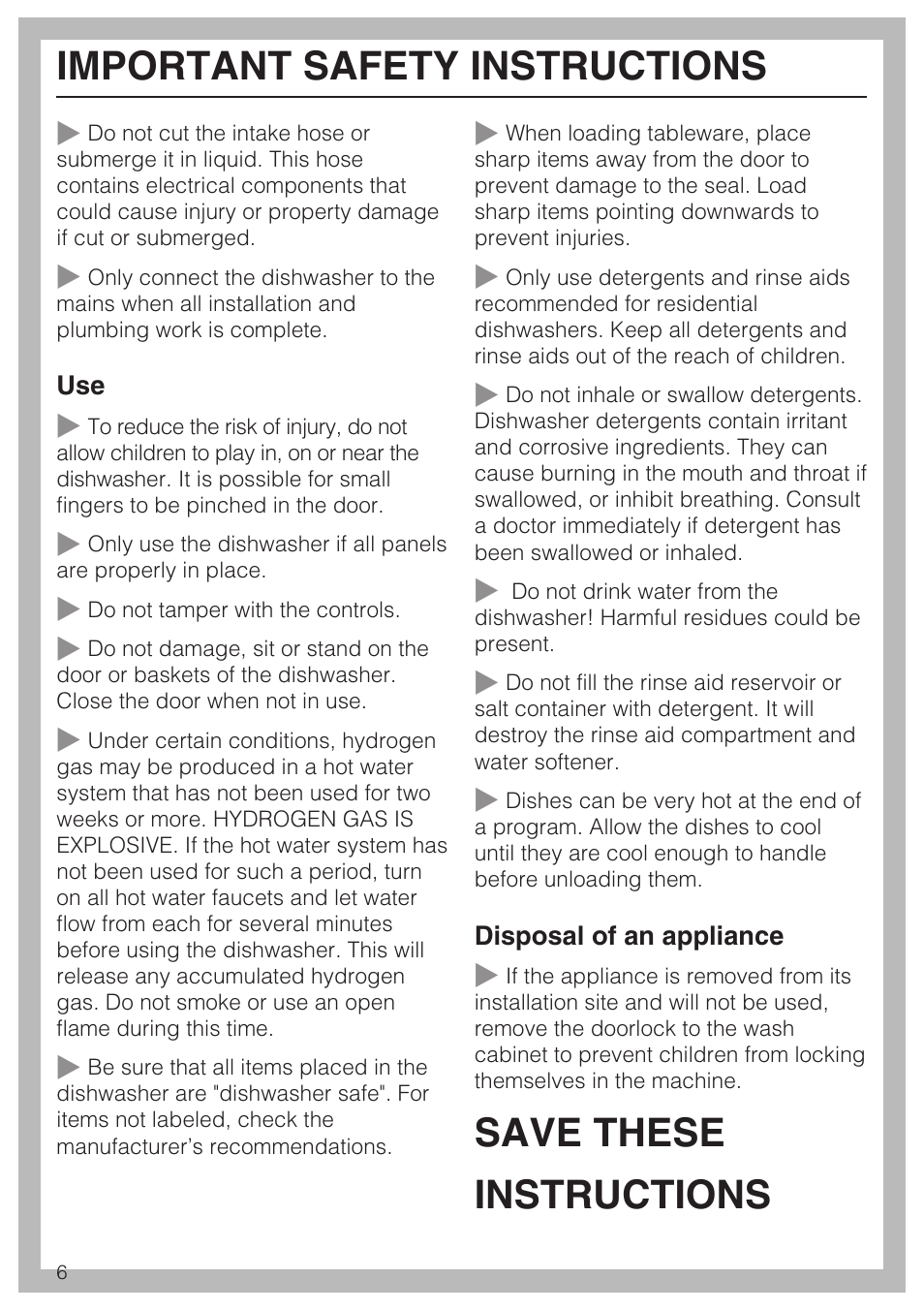 Miele G 4570 User Manual | Page 6 / 60