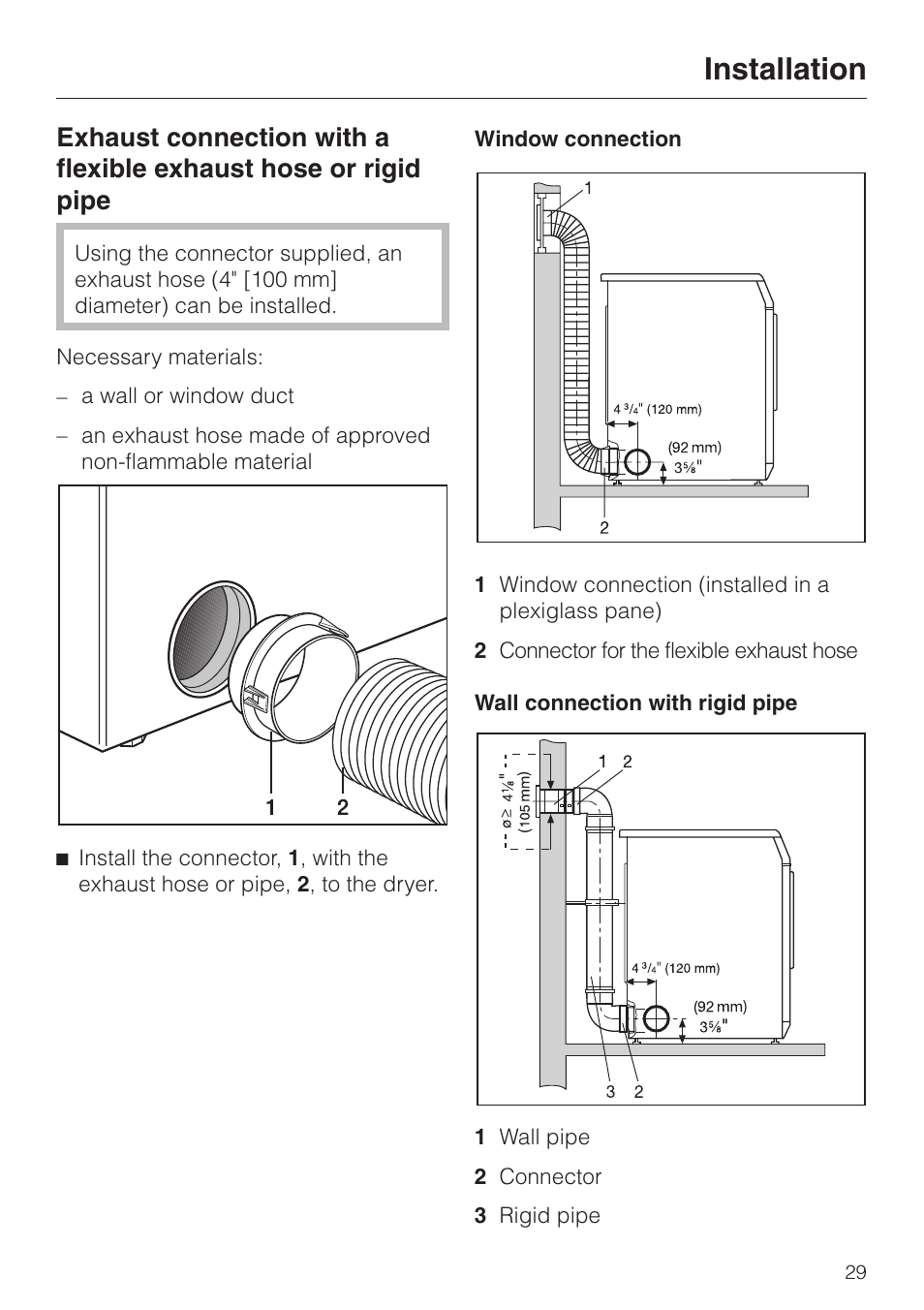 Installation | Miele T1405 User Manual | Page 33 / 40