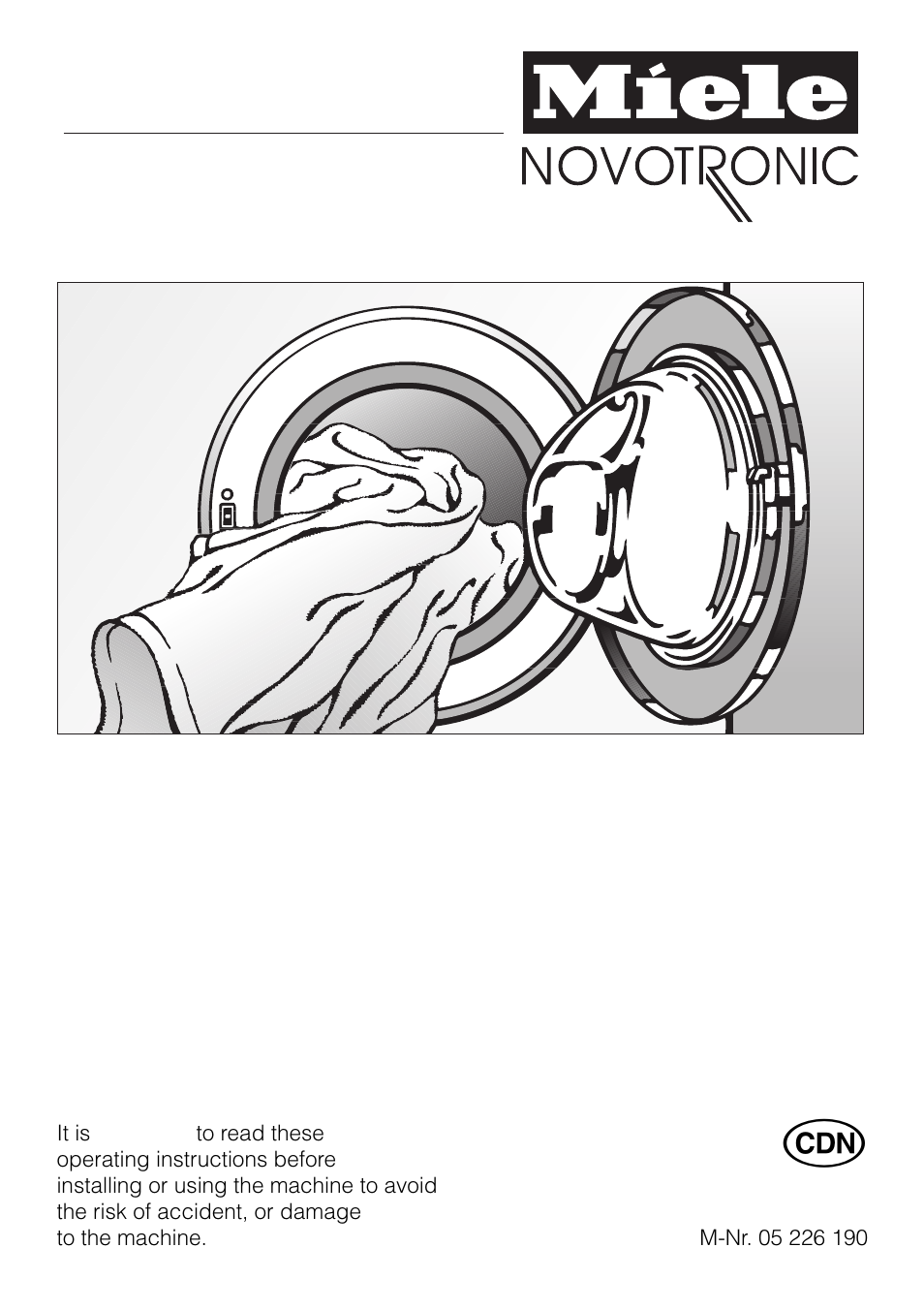 Miele NOVOTRONIC W 1903 User Manual | 44 pages