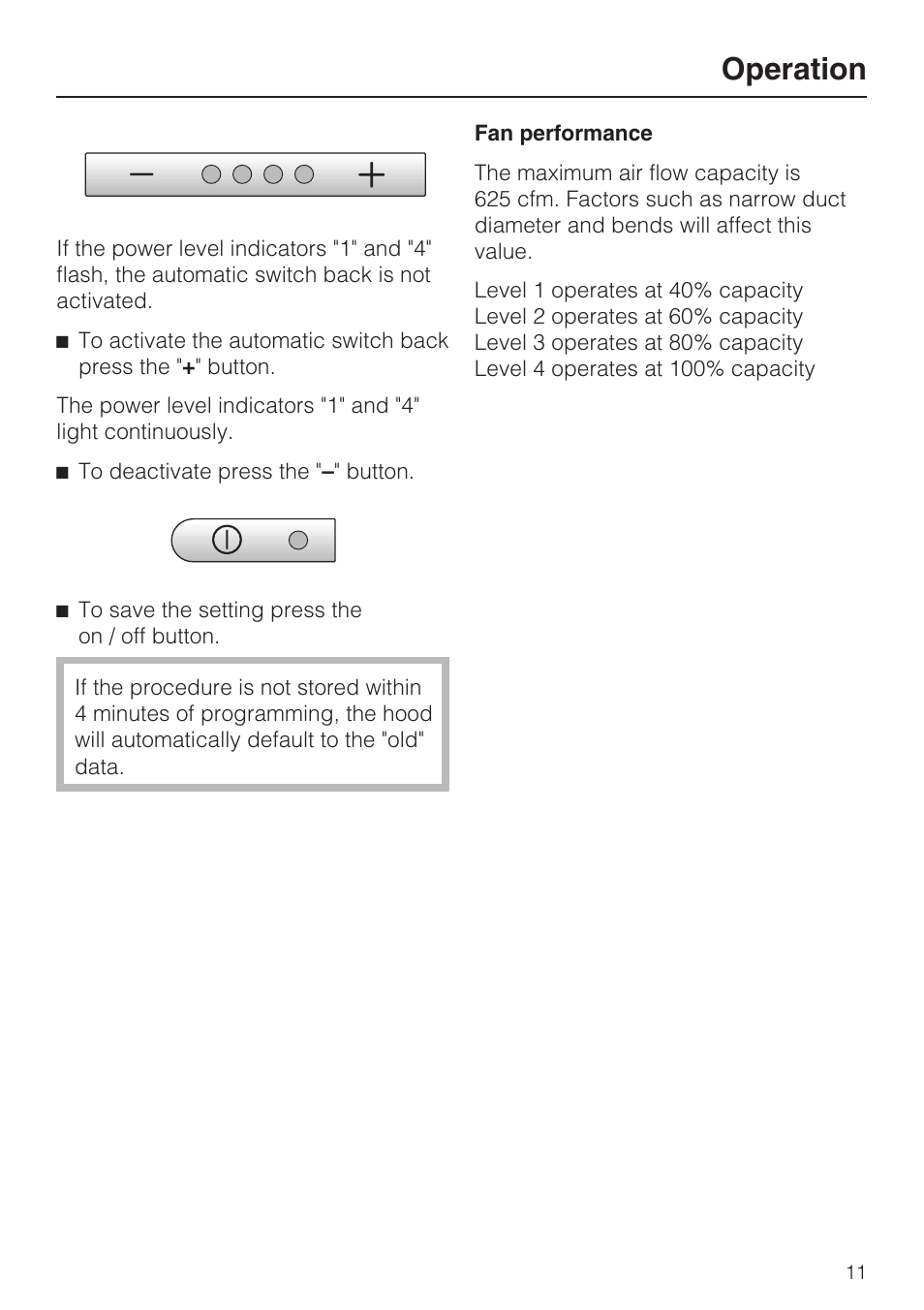 Operation | Miele DA5990W User Manual | Page 11 / 36