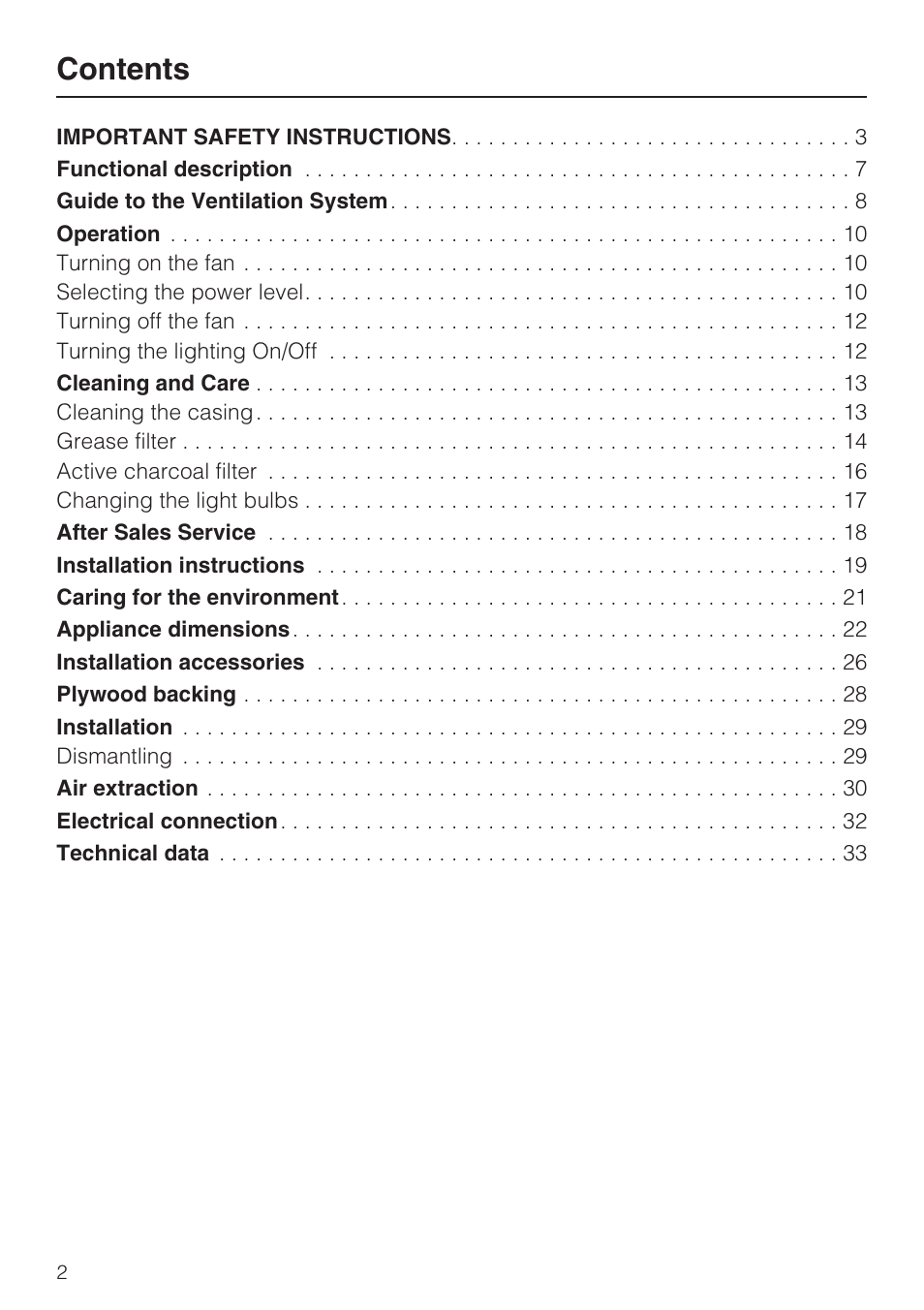 Miele DA5990W User Manual | Page 2 / 36